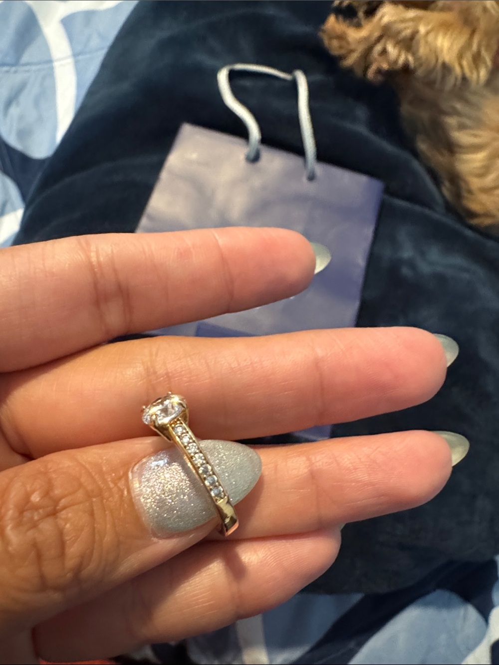 Swarovski Rose Gold Crystal Solitaire Ring with Clear Stone - Picture 3 of 7